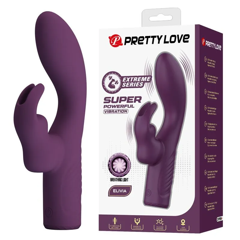 PRETTY LOVE - VIBRATEUR LAPIN RECHARGEABLE OLIVIA 10 FONCTIONS