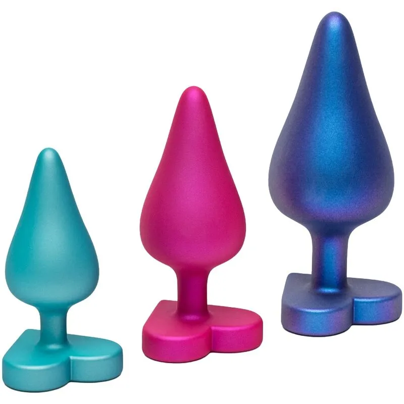 ROMP - KIT D'ENTRAÎNEMENT ANAL LUSTER TAILLES S/M/L AVEC BASE EN FORME DE CŒUR