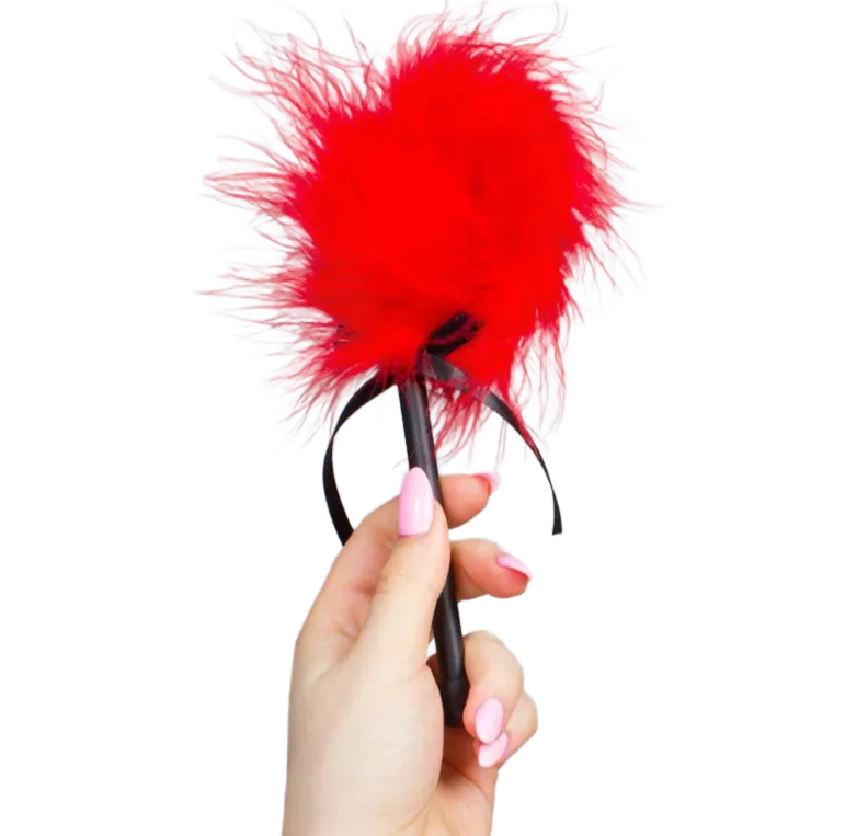 SECRETPLAY - DUSTER DE MARABOU ROUGE