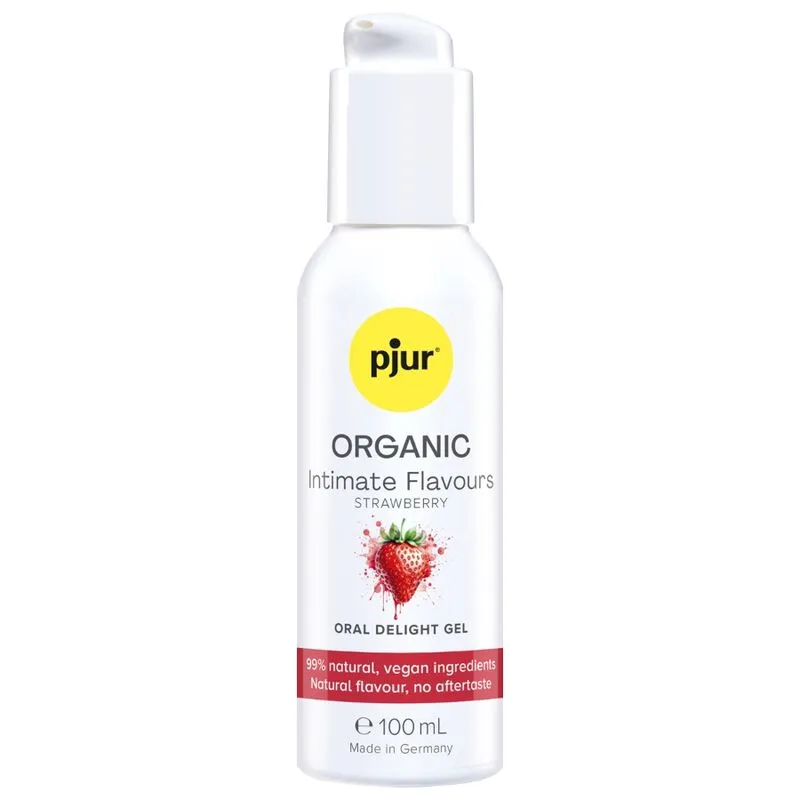 PJUR - GEL DÉLICIEUX ORAL BIO POUR LES AMOUREUX À LA FRAISE 100 ML