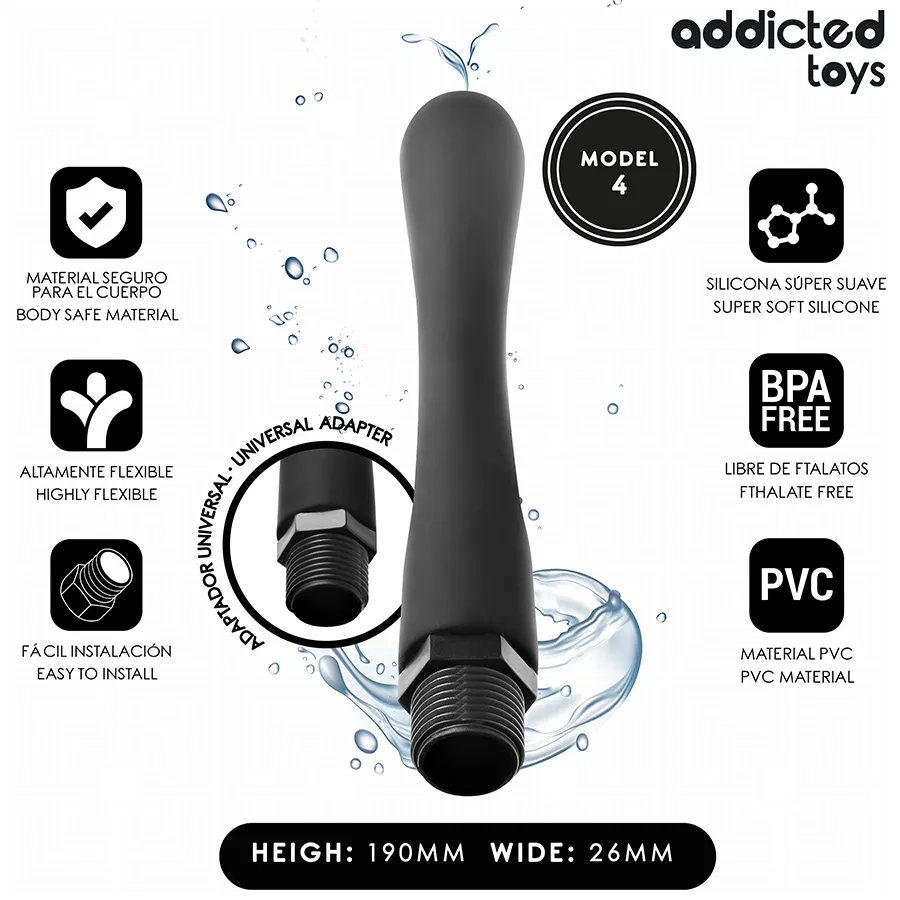 ADDICTED TOYS - NETTOYEUR ANAL AVEC ADAPTATEUR UNIVERSEL MODÈLE 4