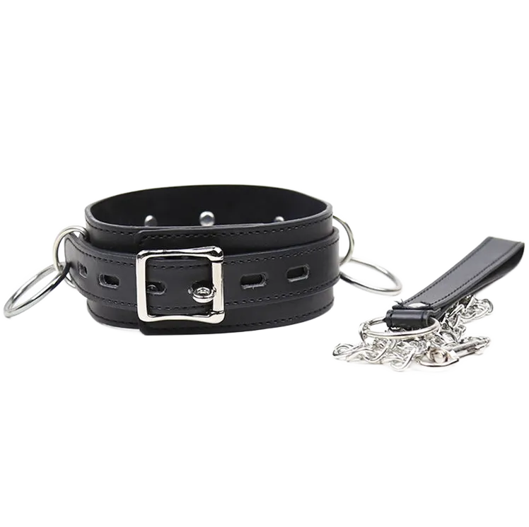 OHMAMA FETISH - COLLIER DE SOUMISSION AVEC 3 ANNEAUX
