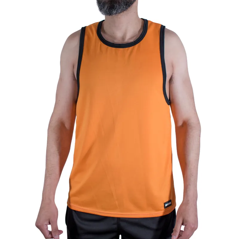 MACHO - CMV005 T-SHIRT DE SPORT ORANGE S/M