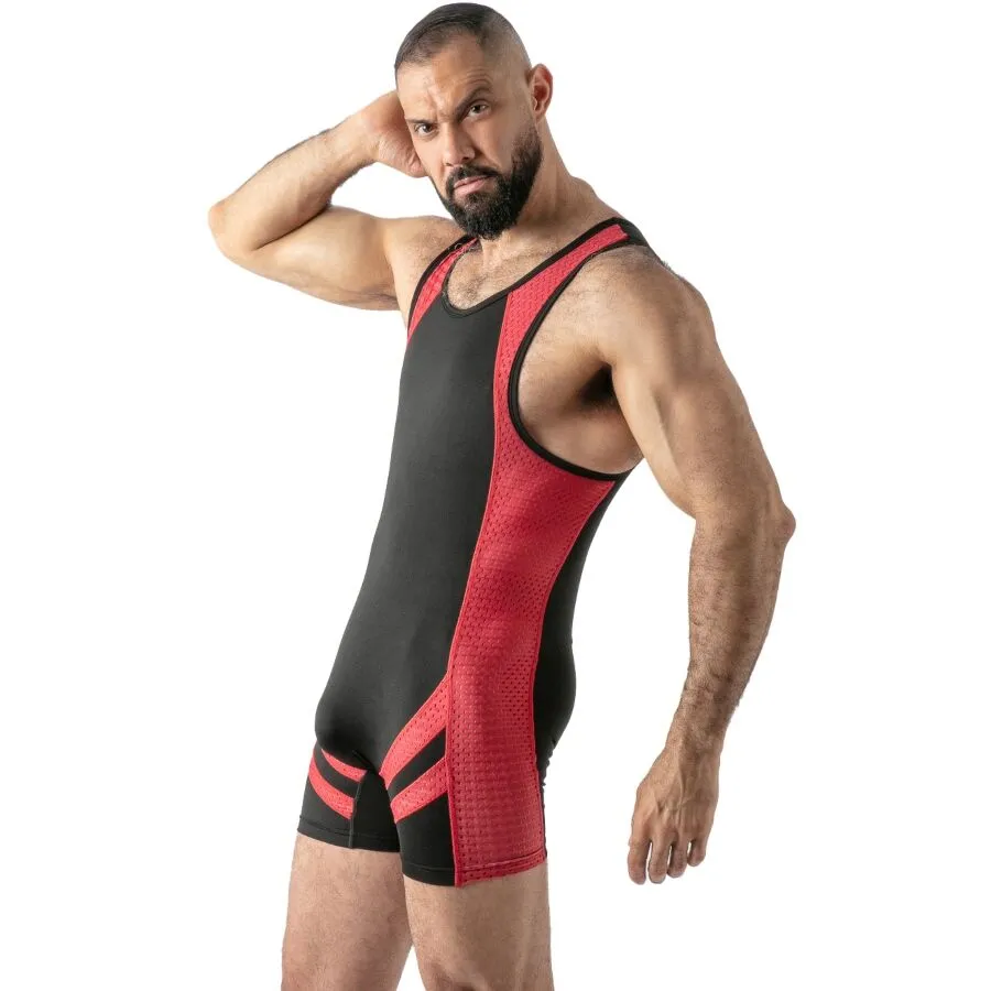 LOCKER GEAR - MONO DÉBARDEUR À ACCÈS OUVERT ROUGE L