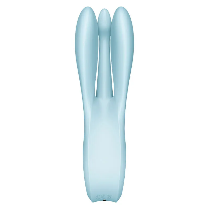 SATISFYER - VIBRATEUR THREESOME 1 BLEU