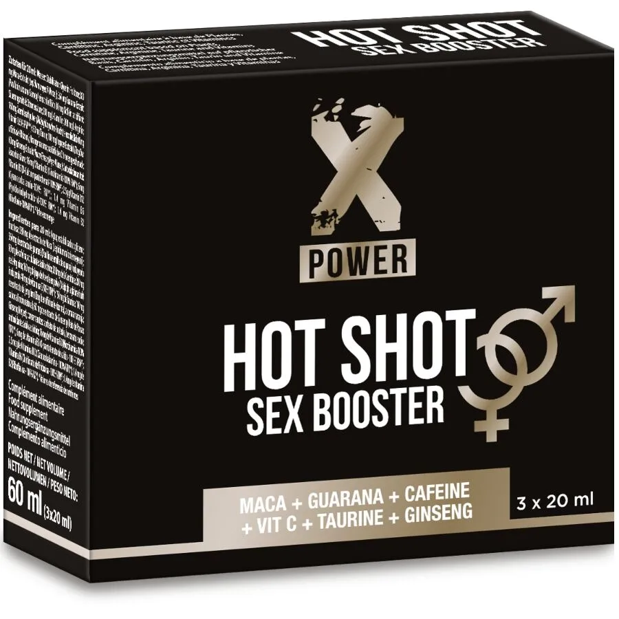 X POWER - HOT SHOT SEX BOOSTER AUGMENTATION DE LA LIBIDO 3 X 20 ML