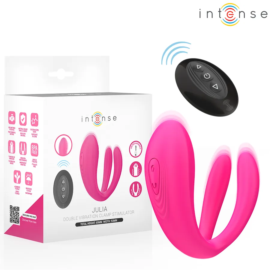 INTENSE - JULIA DOUBLE VIBRATEUR À PINCE STIMULATEUR AVEC TÉLÉCOMMANDE