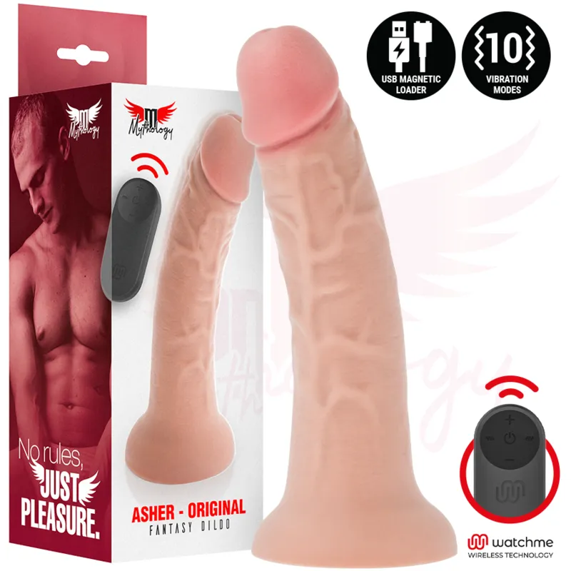 MYTHOLOGY - ASHER ORIGINAL DILDO M - VIBRATEUR + TECHNOLOGIE DE CONTRÔLE SANS FIL WATCHME