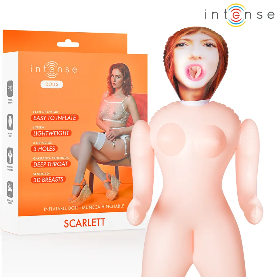 INTENSE DOLLS - POUPÉE GONFLABLE SCARLETT À TROIS ORIFICES