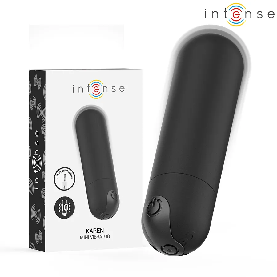 INTENSE - KAREN MINI VIBRANT RECHARGEABLE BALLE NOIRE