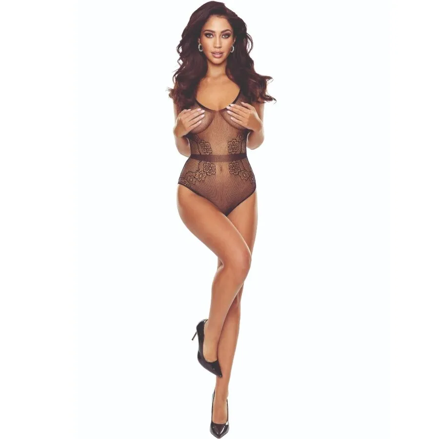 PASSION - BS115 BODYSTOCKING NOIR GRILLE