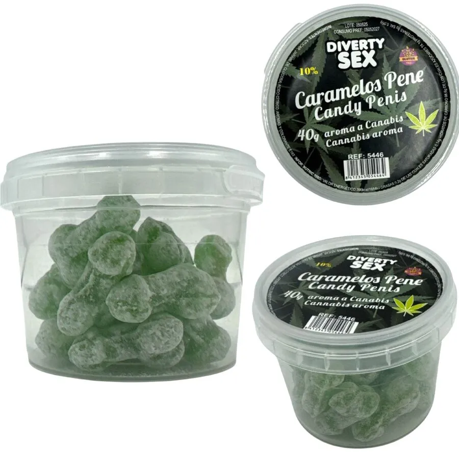 DIABLO GOLOSO - 20 BONBONS POUR PÉNIS ARÔME CANNABIS
