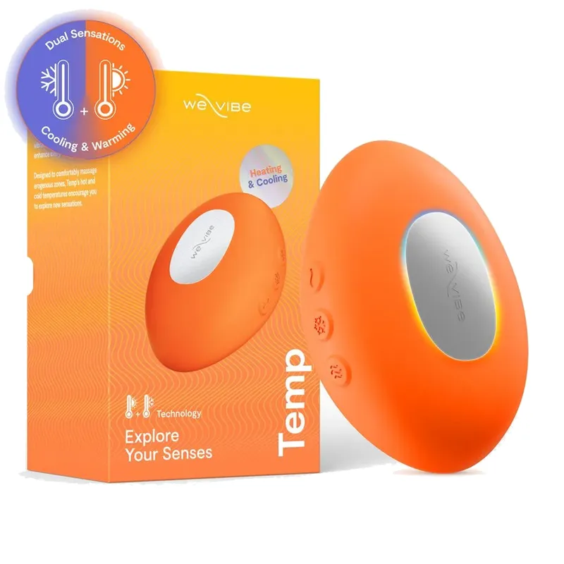 WE-VIBE - VIBRATEUR CHAUFFANT ET REFROIDISSANT À TEMPÉRATURE MANDARINE
