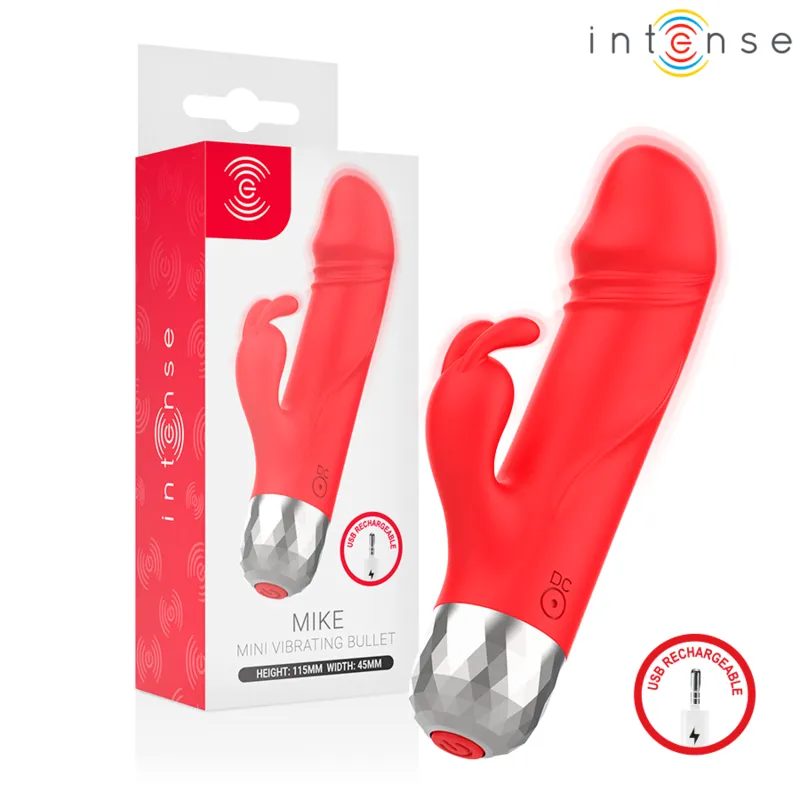 INTENSE - MIKE MINI VIBRATEUR LAPIN RECHARGEABLE USB ROUGE