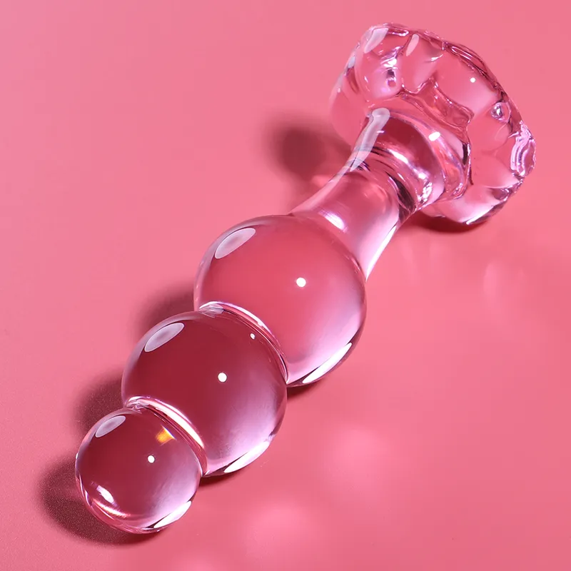 NEBULA SERIES BY IBIZA - MODÈLE 1 PLUG ANAL VERRE BOROSILICATE ROSE 10.5 CM -O- 3 CM