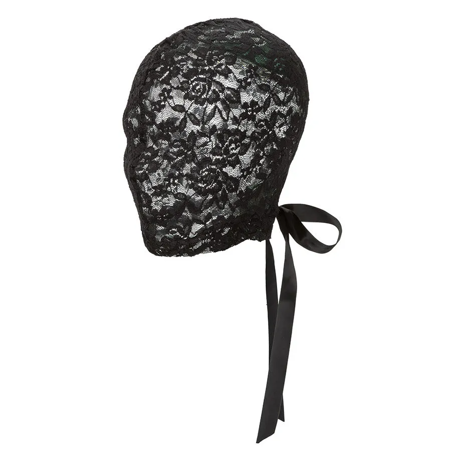 CALEXOTICS - SCANDAL CAGOULE EN DENTELLE NOIRE AVEC NŒUD