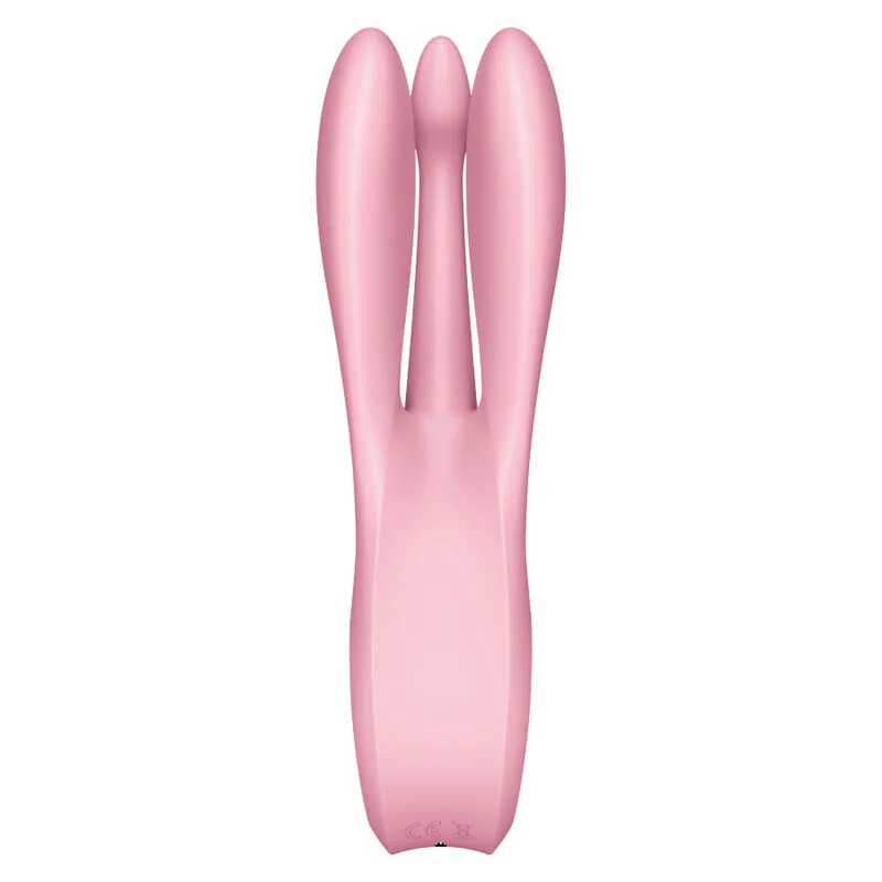 SATISFYER - VIBRATEUR THREESOME 1 ROSE