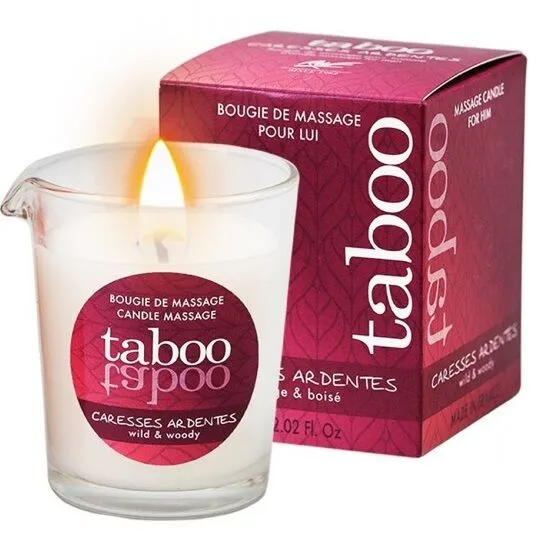 RUF - TABOO BOUGIE DE MASSAGE POUR LUI CARESSES ARDENTES PARFUM FOUGÈRE