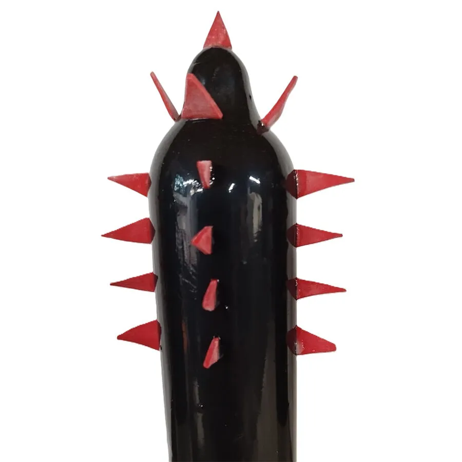 CONDOMERIE - PRÉSERVATIFS FANTAISIE PEINTS À LA MAIN CACTUS NOIR XL