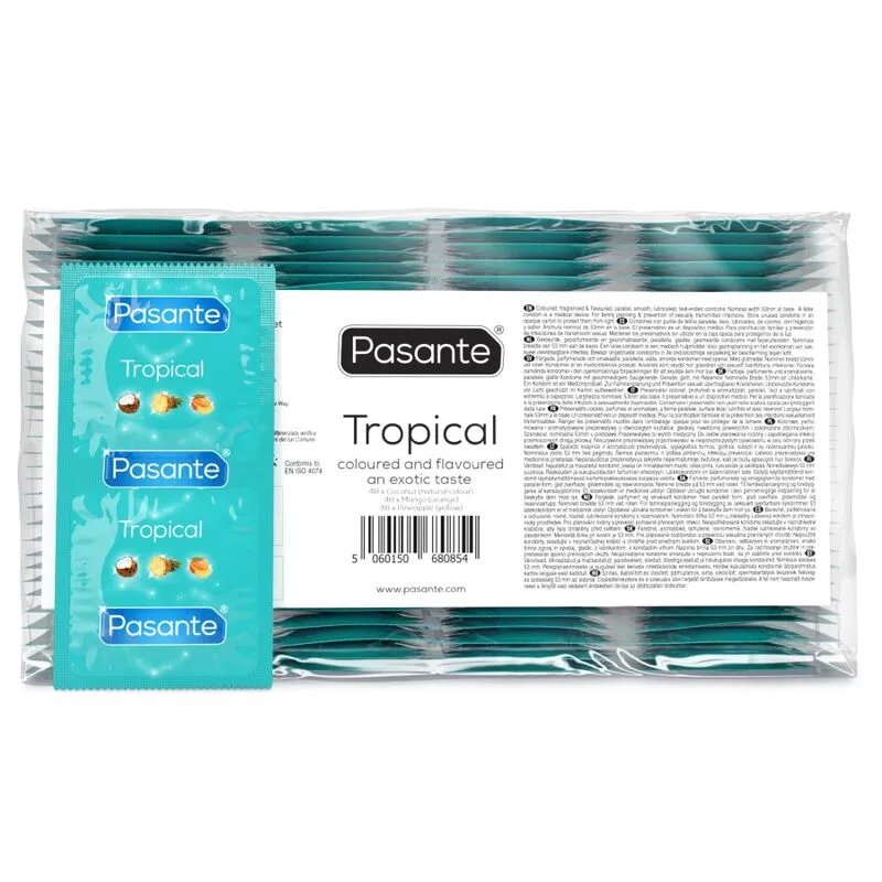 PASANTE - PRÉSERVATIFS TROPICAL SAC 144 UNITÉS