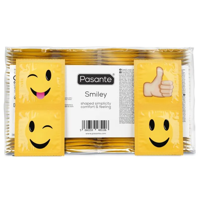 PASANTE - PRÉSERVATIFS SMILEY SAC 144 UNITÉS