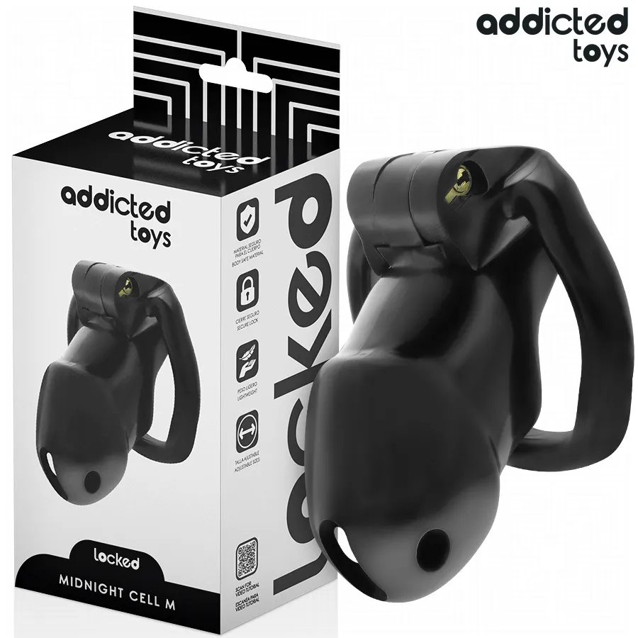 ADDICTED TOYS LOCKED - MINDNIGHT CELL CAGE À PÉNIS TAILLE M