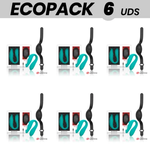ECOPACK 6 UNITÉS - WEARWATCH DOUBLE VIBRATEUR TECHNOLOGIE WATCHME AIGUE-MARINE / JET