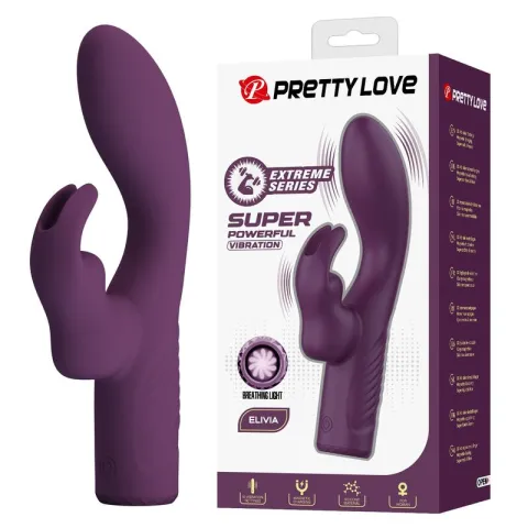 PRETTY LOVE - VIBRATEUR LAPIN RECHARGEABLE OLIVIA 10 FONCTIONS