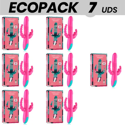 ECOPACK 6 UNITÉS - HAPPY LOKY UNITÉS DONALD TRIPLE STIMULATION : ANAL, POINT G & CL TORIS COMPATIBLE AVEC LA TECHNOLOGIE SANS FIL WATCHME