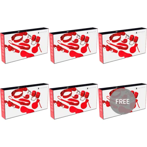 EXPERIENCE - KIT FÉTICHE BDSM SÉRIE ROUGE 5+1 GRATUIT