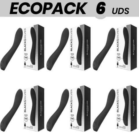 ECOPACK 6 UNITÉS - COMMANDE TACTILE DU VIBRATEUR KEAN BLACK&SILVER