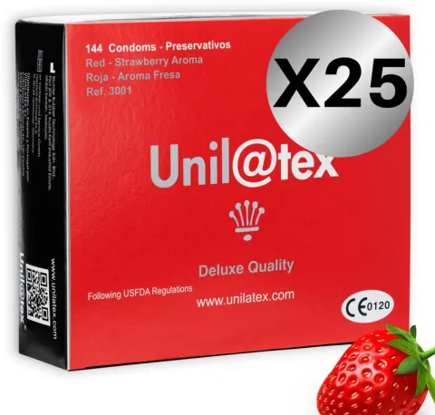 UNILATEX - CONSERVATEURS ROUGE / FRAISE PACK 25 X 144 UNITÉS