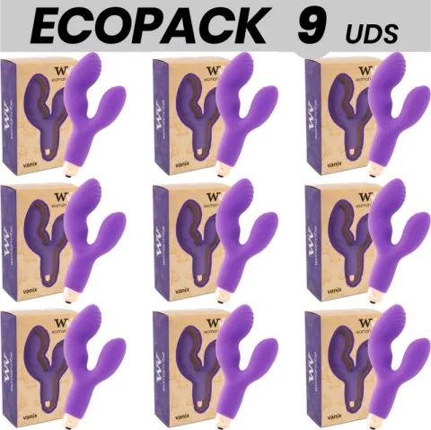 ECOPACK 6 UNITÉS - WOMANVIBE VIBRATEUR STIMULATEUR EN SILICONE VANIX