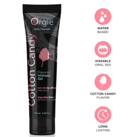 ORGIE - TUBE DE LUBRIFIANT BARBE À PAPA GEL INTIME À BASE DE EAU 100 ML