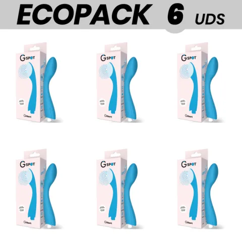 ECOPACK 6 UNITÉS - G-SPOT VIBRATEUR GYLBERT PUNTO G BLEU TURQUOISE