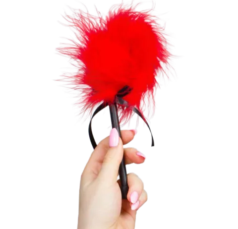 SECRETPLAY - DUSTER DE MARABOU ROUGE