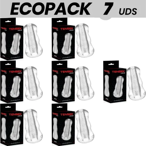 ECOPACK 7 UNITÉS - JAMYJOB MASTURBATEUR EXTREME TENSEK 1 TRANSPARENT