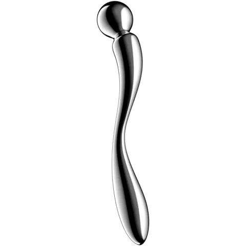SATISFYER - STAR FORCE 2 GODEMICHET DOUBLE EN ACIER INOXYDABLE