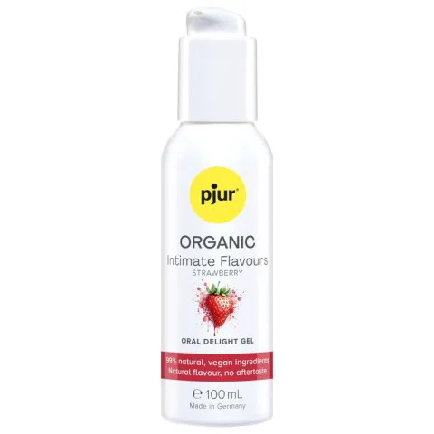 PJUR - GEL DÉLICIEUX ORAL BIO POUR LES AMOUREUX À LA FRAISE 100 ML