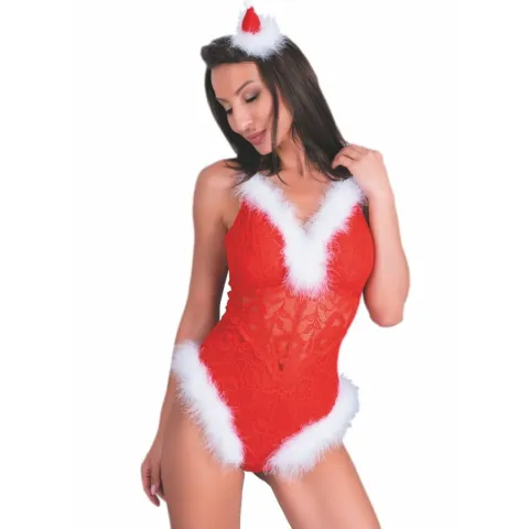 LIVCO CORSETTI FASHION - BODY DE NOËL PÈRE NOËL COQUIN LC 90706 S/M