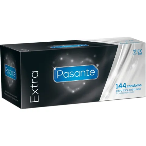 PASANTE - EXTRA PRÉSERVATIFS EXTRA ÉPAIS AVEC LUBRIFICATION SUPPLÉMENTAIRE 144 UNITÉS