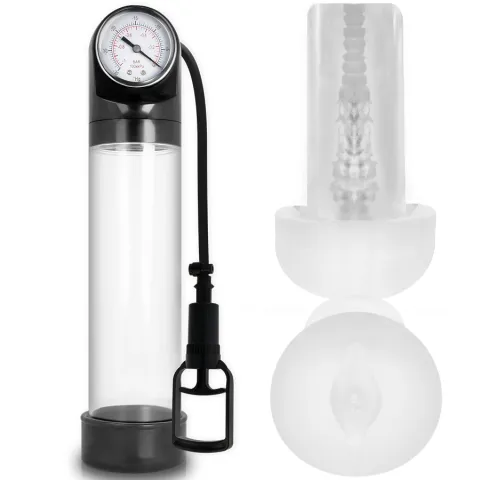 ACCRO À LA POMPE - RX9 TRANSPARENTE AVEC MASTURBATEUR