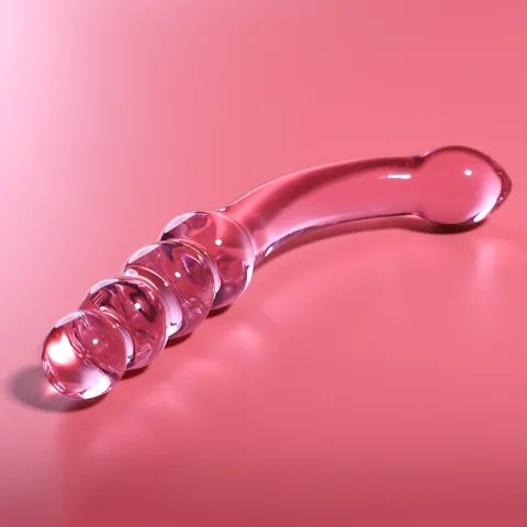 NEBULA SERIES BY IBIZA - MODÈLE 14 GODE EN VERRE BOROSILICATE ROSE 18.5 CM -O- 3 CM