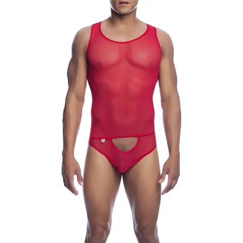 MOB - BODY TRANSPARENT ROUGE TAILLE L/XL