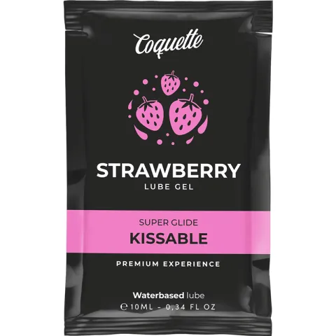COQUETTE COSMETICS - LUBRIFIANT KISSABLE BASE DEAU DE FRAISE POCHE 10 ML