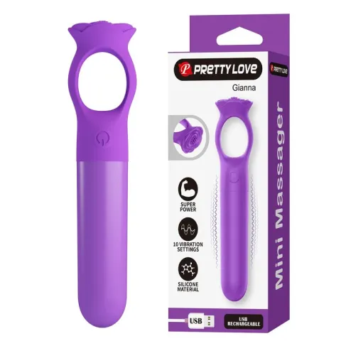 PRETTY LOVE - GIANA MINI-VIBRATEUR MASSEUR RECHARGEABLE VIOLET