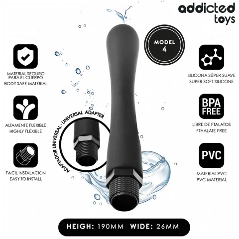ADDICTED TOYS - NETTOYEUR ANAL AVEC ADAPTATEUR UNIVERSEL MODÈLE 4
