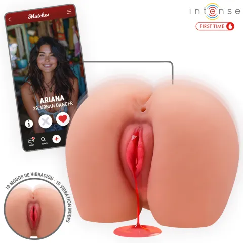 INTENSE FIRST TIME  - MASTURBATEUR VIBROMASSEUR ARIANA VIRGIN AVEC SAIGNEMENT