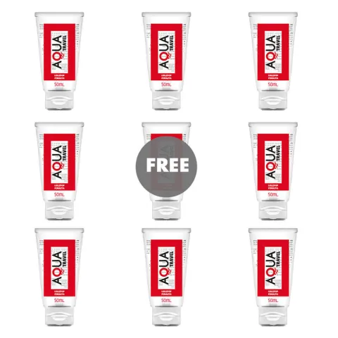 AQUA TRAVEL - LUBRIFIANT À BASE D''EAU SAVEUR LOLLIPOP - 50 ML 8+1 OFFERT
