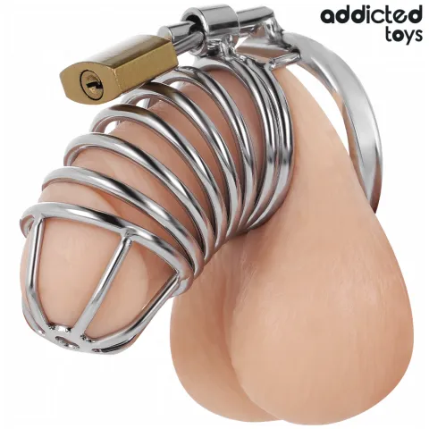 ADDICTED TOYS LOCKED - CAGE À PÉNIS EN MÉTAL IRON CELL 5 CM TAILLE L
